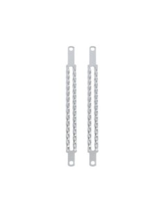 20 Double Square Twisted Spring Fork Bars Chrome.